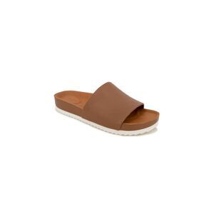 NWT GENTLE SOULS KENNETH COLE Mens Brown Montauk Platform Slide Sandals Shoes 9